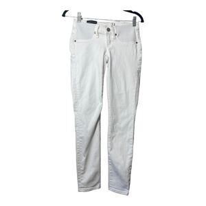 J Crew Maternity Jeans Toothpick Skinny White 24 Ankle Style A1633